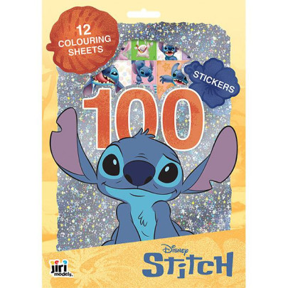 100 samolepiek s omaľovánkovými listami Lilo & Stitch
