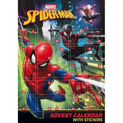 Adventný kalendár so samolepkami Spiderman