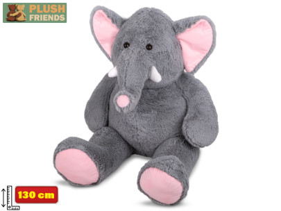 Plush Friends slon 130 cm plyšový sivý 0 m+
