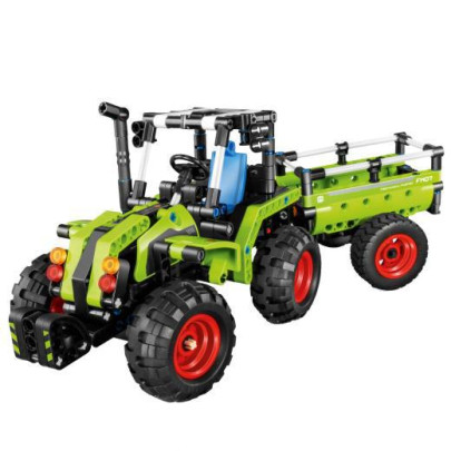 Stavebnica 2 v 1 traktor/traktor s valníkom 346 dielikov iM.Master