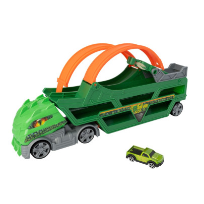 Teamsterz Dino prenosný transportér s 1 autíčkom a loopingom