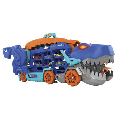 Hot Wheels city T-Rex ťahač so svetlami a zvukmi
