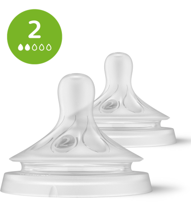 Cumlík Natural Response 2 Philips AVENT pomalý prietok 0 m+, 2 ks