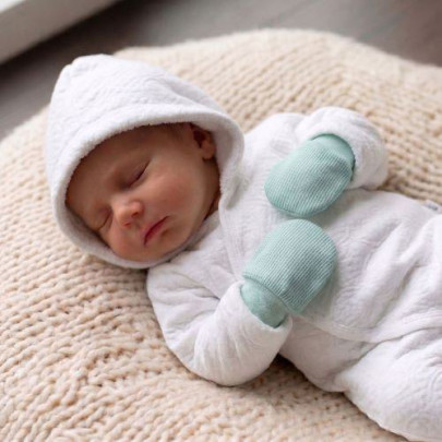 Rukavičky pre novorodencov bavlnené úplet Ažur Vel. 1 Baby service