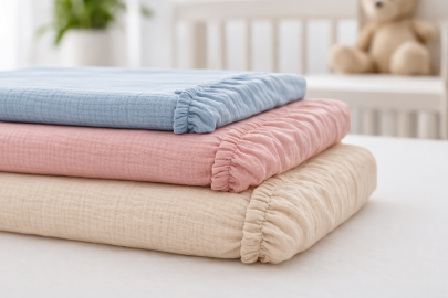 Mušelínové prestieradlo do postieľky 60x120 cm Prem