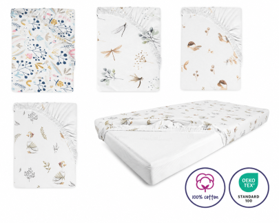 Bavlnená prestieradlo s gumou Print 60 x 120 cm Babymatex