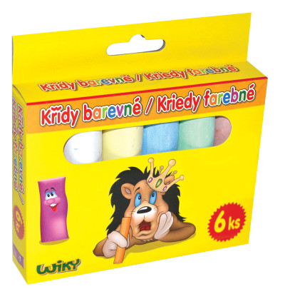Kriedy chodníkové farebné 6 ks
