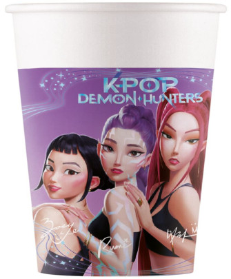 Tégliky papierové EKO "K-Pop: Lovkyňa démonov" 200 ml 8 ks