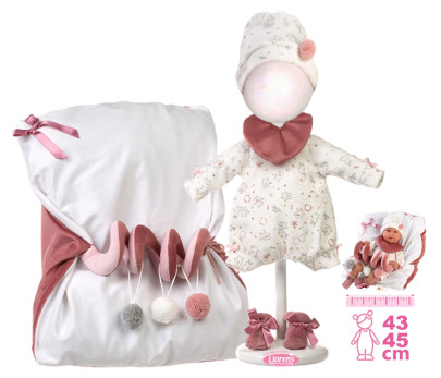 Obleček pre bábiku New Born veľkosti 40-42 cm a podložka so špirálou Llorens