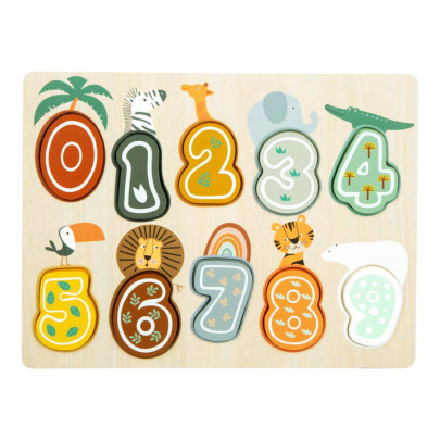 Vkladacie puzzle čísla Safari small foot