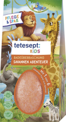 Kids Kúpeľová guľa Dobrodružstvo v savane Tetesept