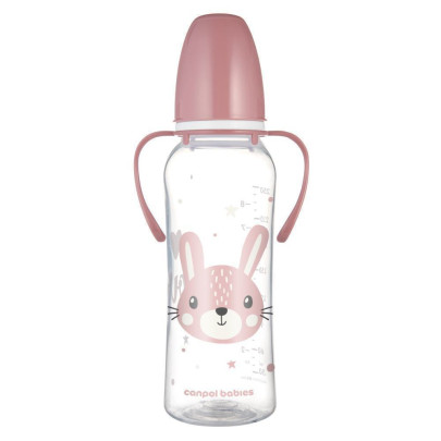 Fľaša úzkohrdlá s úchytmi Cute Animals 250 ml Canpol babies