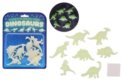 Svietiace dinosaury na stenu 3D