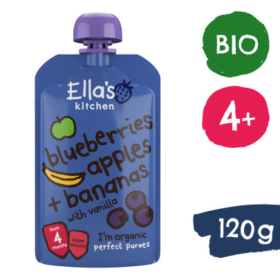 BIO Jablko, čučoriedka a banán 120 g Ella's Kitchen