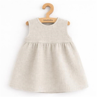 Dojčenské mušelínové šaty Ella linen New Baby