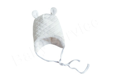 Čiapočka podšitá wellsoft na zaväzovanie thermo biela Baby Service