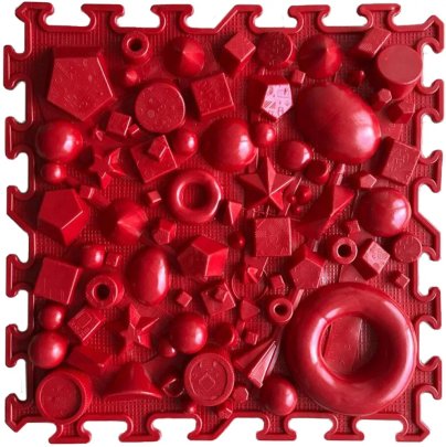 Masážna ortopedická podložka Geometria tvrdá Červená