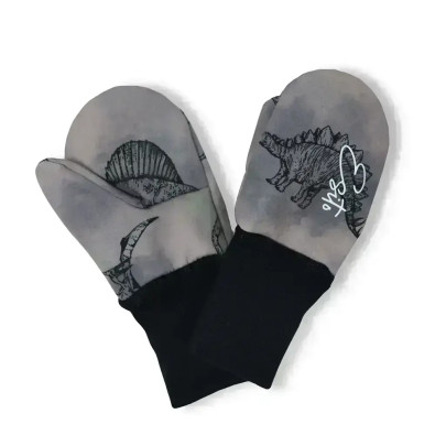 Palcové rukavice softshell Dino dobrodruh šedej Esito