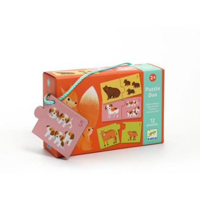 Djeco Duo puzzle Počítanie so zvieratkami