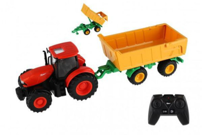 Traktor Zetor RC s valníkom 42 cm 2,4 GHz dobíjací pack + batéria so zvukom