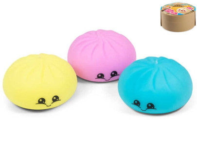 Squishy Dumpling knedľa penová 5 cm 3 ks v košíku