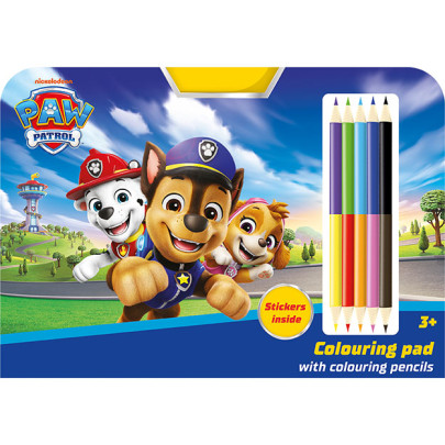 Kresliaci set s pastelkami Tlapková patrola