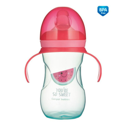Tréningový hrnček so silikónovým náustkom a úchytmi So cool 270 ml