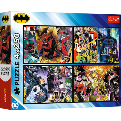 Puzzle 4 x 250 dielikov Batman