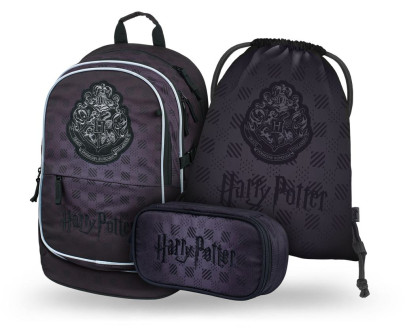 Set 3 Core Harry Potter Bradavice čierny: batoh, peračník, vrecko GRS Baagl