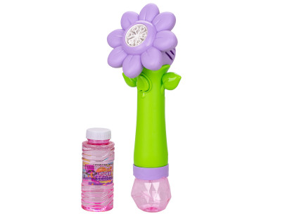 Bublifukovač kvetina 27 cm na batérie so svetlom s náplňou 90 ml Sun Fun