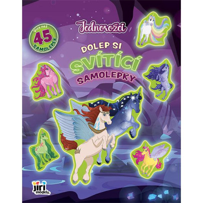 Dolep si svietiace samolepky Jednorožce
