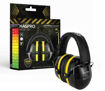 Chrániče sluchu Nox-5F, SNR 32dB čierne Haspro