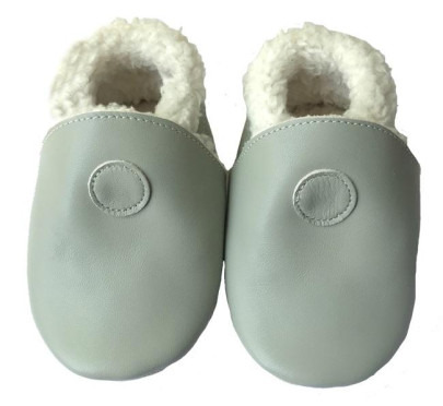 Kožené capáčky Barefoot Zimné Šedé Hopi Hop