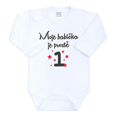 Body s potlačou New Baby Moja babička je jednoducho jednotka Veľ. 80 - darčekové balenie