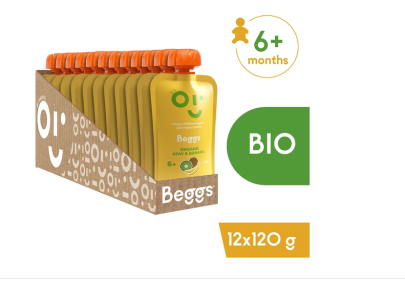 BIO Kiwi a banán (120 g) 12 ks Beggs