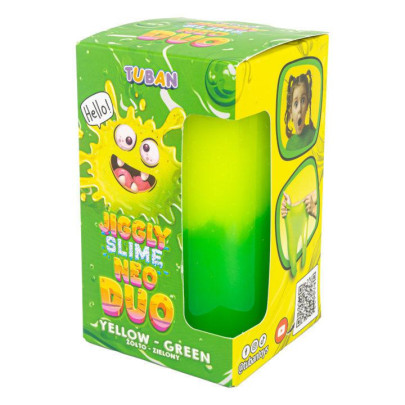 Jiggly Slime Sliz Neo Duo žlto zelený 430 g Tuban