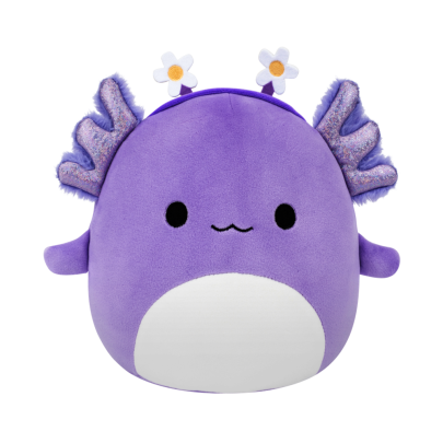 Squishmallows Fialový axolotol s čelenkou Monica