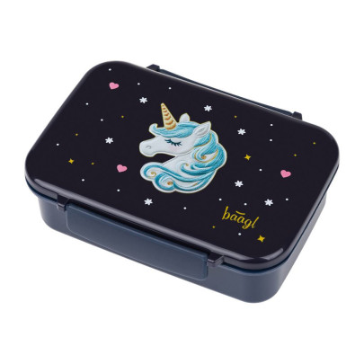 Box na desiatu s priehradkami Unicorn Gold Baagl