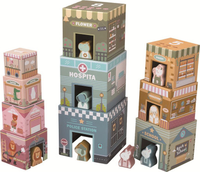 Skladacia veža z kociek City 2Kids Toys