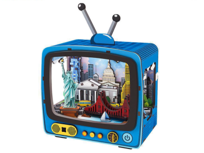 Drevený New York 78 ks so svetlom Woodworks