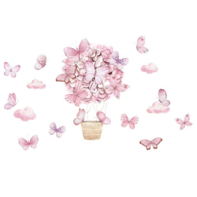 Nástenné samolepky do detskej izby, Pink Butterflies Sipo