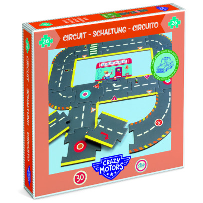 Gigant puzzle Závodná dráha Crazy Motors 26 ks Djeco