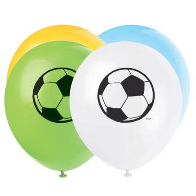 Latexové balóniky futbal 26 cm - 8 ks