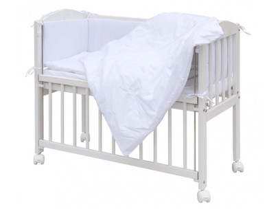 Súprava obliečok do postieľky Scarlett Baby 7dielna - Biela