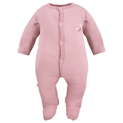 Dojčenský overal Petite kvetinky ružový Eevi
