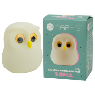 LED silikónová nočná lampička Rgb - sova Mary's