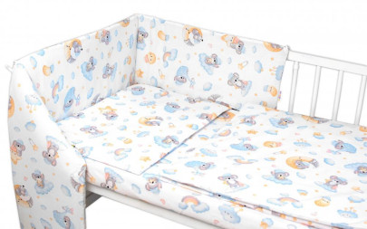 Mantinel s obliečkami Premium 3dielna sada Dreams Koala - modrá Baby Nellys