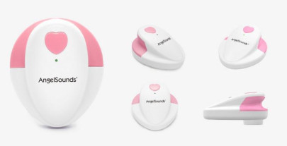 AngelSounds JPD 100S Prenatálny odposluch biela / ružová