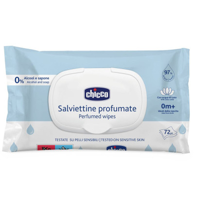 Detské vlhčené obrúsky jemne parfumované 72 ks Chicco