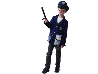 Kostým na karneval - policajt, 130 - 140 cm